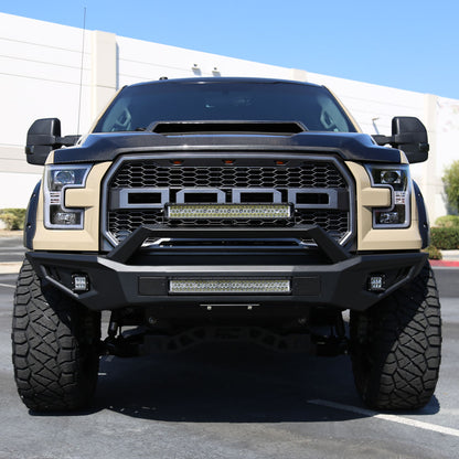 2015-2017 Ford F-150 LED Bar Projector Headlights (Matte Black Housing/Clear Lens)