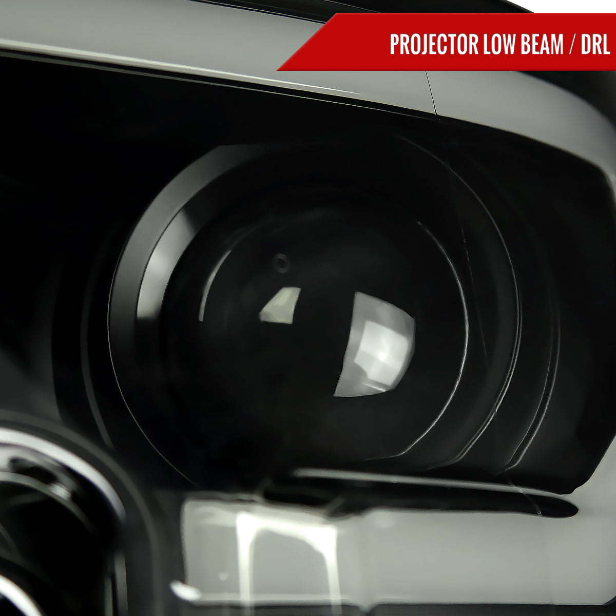 2015-2017 Ford F-150 LED Bar Projector Headlights w/ Switchback Sequential Turn Signals (Black Housing / Smoked Lens)