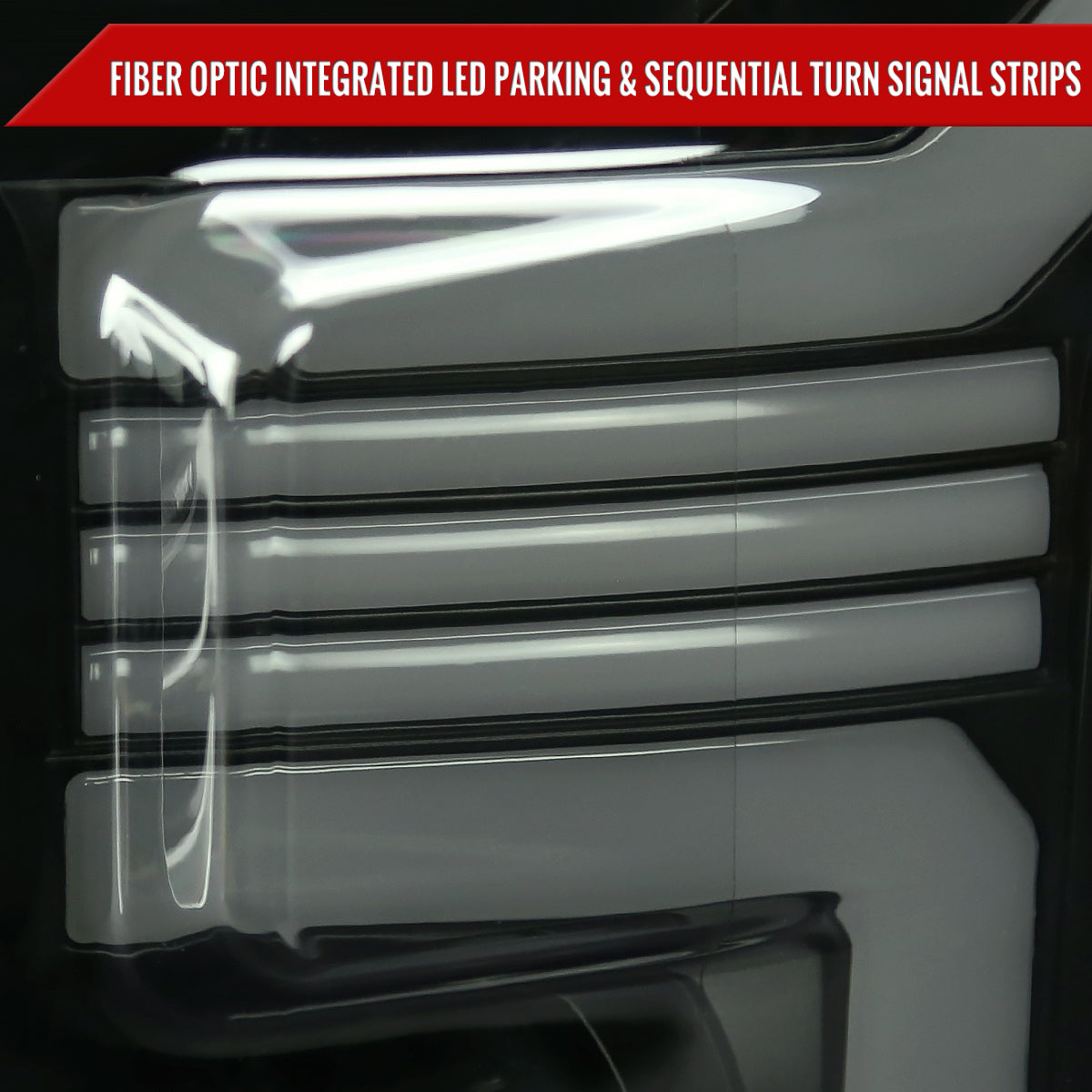 2015-2017 Ford F-150 LED Bar Projector Headlights w/ Switchback Sequential Turn Signals (Black Housing / Smoked Lens)