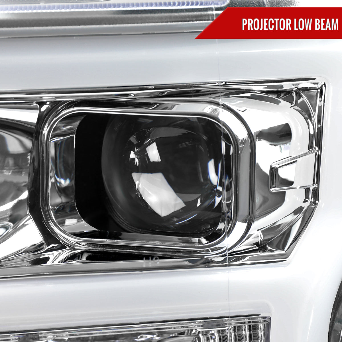 2018-2020 Ford F-150 LED C-Bar Projector Headlights (Chrome Housing / Clear Lens)
