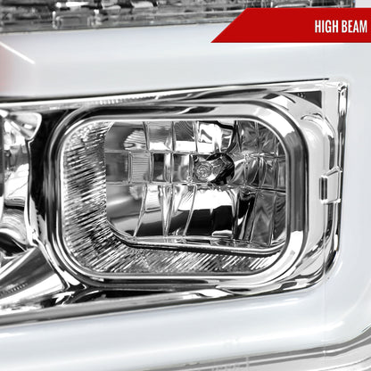 2018-2020 Ford F-150 LED C-Bar Projector Headlights (Chrome Housing / Clear Lens)