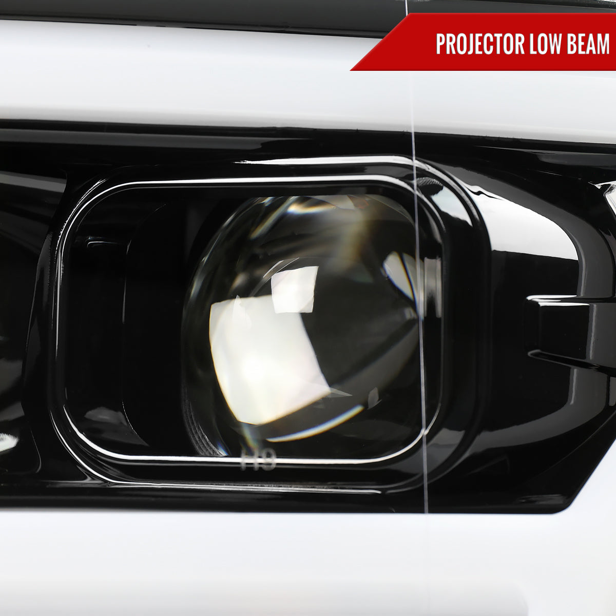 2018-2020 Ford F-150 LED C-Bar Projector Headlights (Glossy Black Housing / Clear Lens)