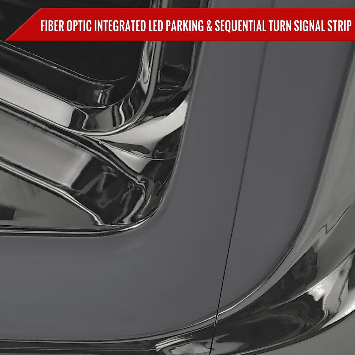 2018-2020 Ford F-150 LED C-Bar Projector Headlights w/ Switchback Sequential Turn Signal Lights (Chrome Housing / Smoked Lens)