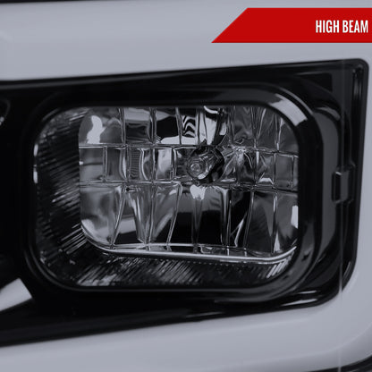 2018-2020 Ford F-150 LED C-Bar Projector Headlights (Black Housing / Smoked Lens)