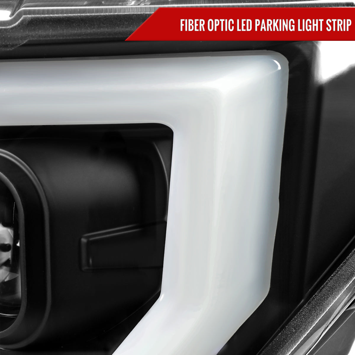 2018-2020 Ford F-150 LED C-Bar Projector Headlights (Black Housing / Clear Lens)