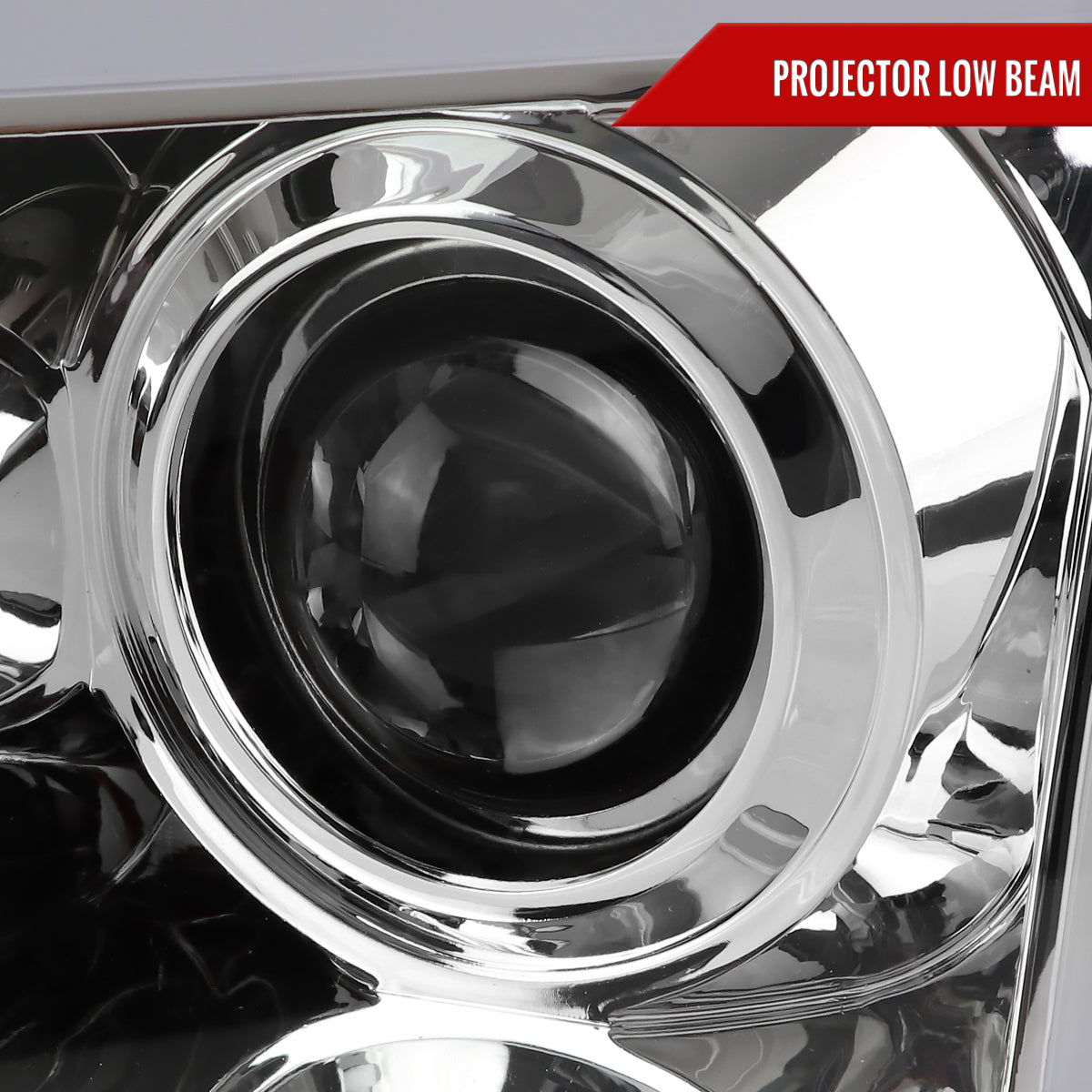 1997-2004 Ford F-150 / 1997-2002 Expedition LED C-Bar Projector Headlights (Chrome Housing/Clear Lens)