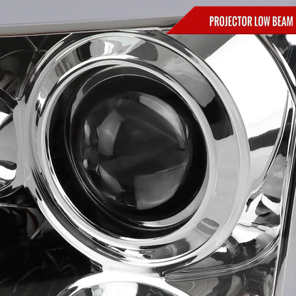 1997-2004 Ford F-150 / 1997-2002 Expedition LED C-Bar Projector Headlights (Chrome Housing/Clear Lens)