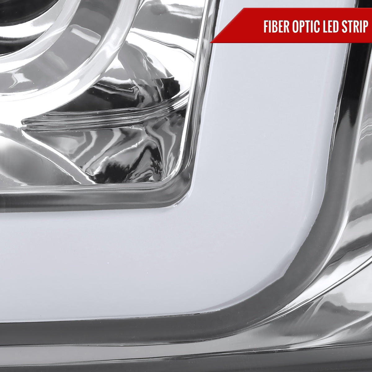 1997-2004 Ford F-150 / 1997-2002 Expedition LED C-Bar Projector Headlights (Chrome Housing/Clear Lens)
