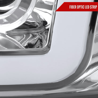 1997-2004 Ford F-150 / 1997-2002 Expedition LED C-Bar Projector Headlights (Chrome Housing/Clear Lens)