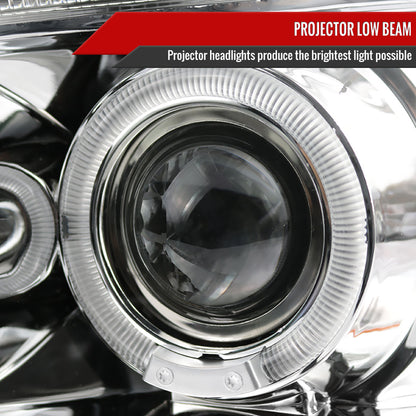 1997-2004 Ford F-150 / 1997-2002 Expedition Dual Halo Projector Headlights (Chrome Housing/Clear Lens)