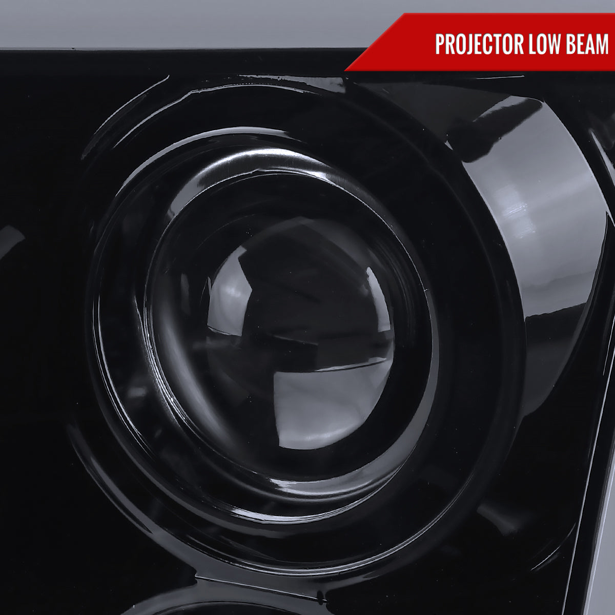 1997-2004 Ford F-150 / 1997-2002 Expedition LED C-Bar Projector Headlights (Glossy Black Housing/Smoked Lens)
