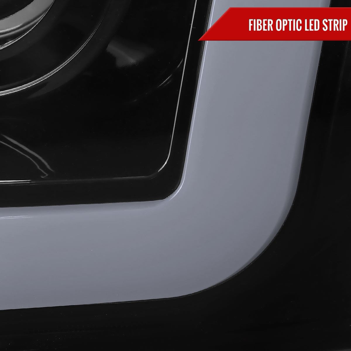 1997-2004 Ford F-150 / 1997-2002 Expedition LED C-Bar Projector Headlights (Glossy Black Housing/Smoked Lens)