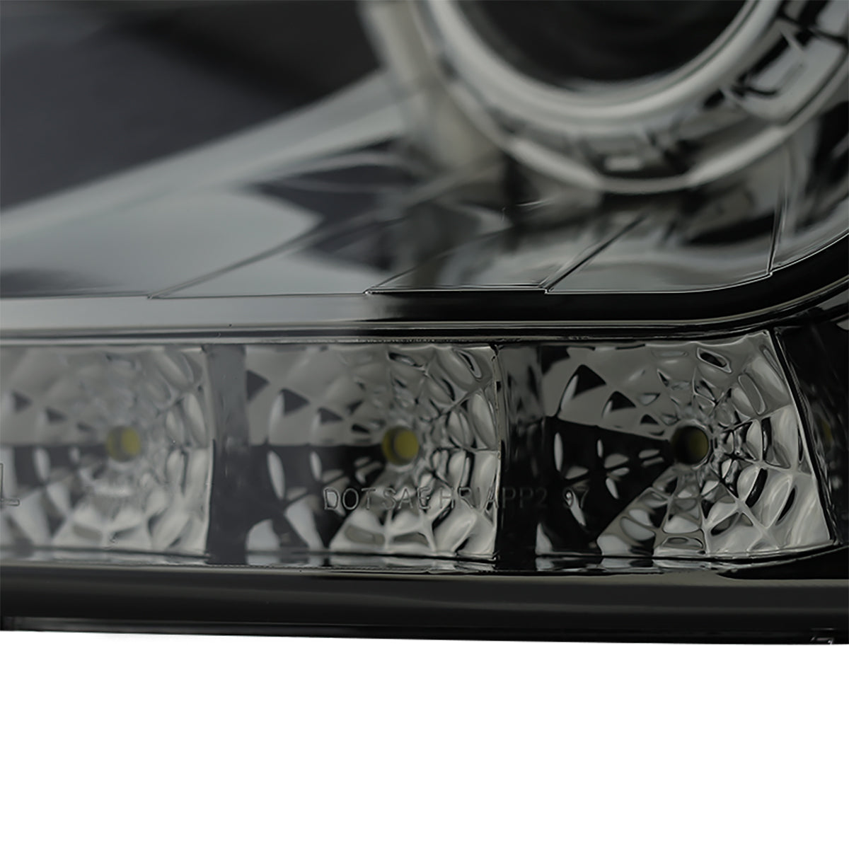 1997-2004 Ford F-150 / 1997-2002 Expedition Projector Headlights w/ SMD LED Light Strip (Chrome Housing/Smoked Lens)