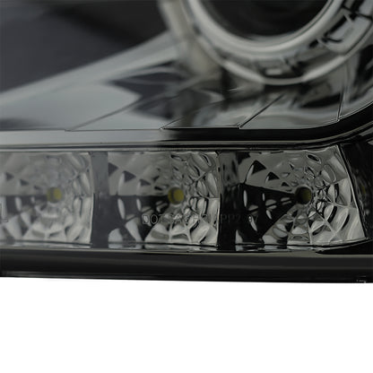1997-2004 Ford F-150 / 1997-2002 Expedition Projector Headlights w/ SMD LED Light Strip (Chrome Housing/Smoked Lens)