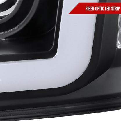 1997-2004 Ford F-150 / 1997-2002 Expedition LED C-Bar Projector Headlights (Black Housing/Clear Lens)