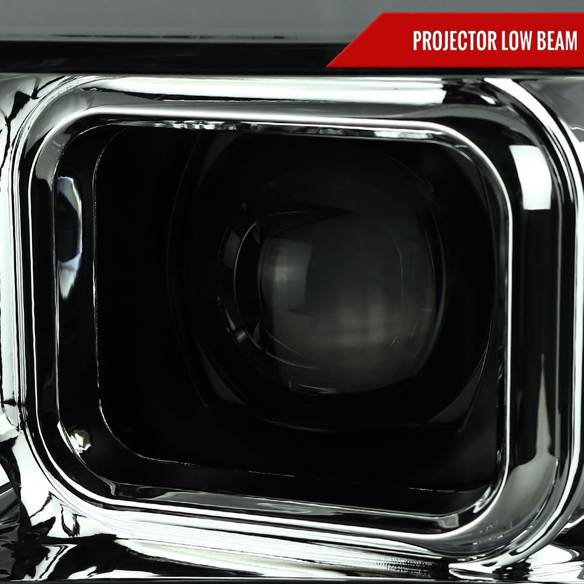 2008-2010 Ford F-250 F-350 F-450 LED C-Bar Projector Headlight (Chrome Housing/Smoked Lens)