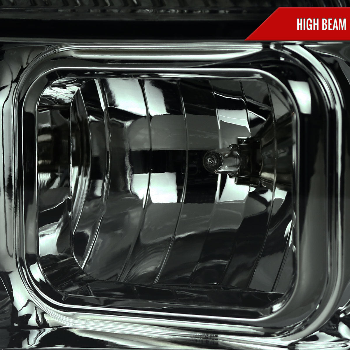 2008-2010 Ford F-250 F-350 F-450 LED C-Bar Projector Headlight (Chrome Housing/Smoked Lens)