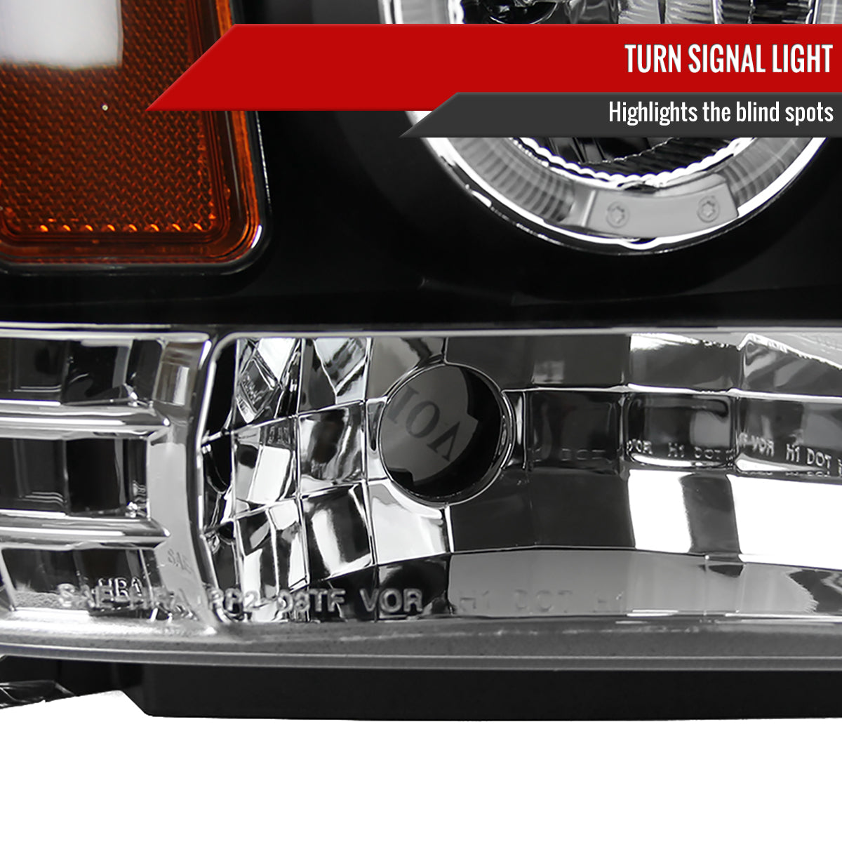 2008-2010 Ford F-250 F-350 F-450 Dual Halo Projector Headlights (Matte Black Housing/Clear Lens)