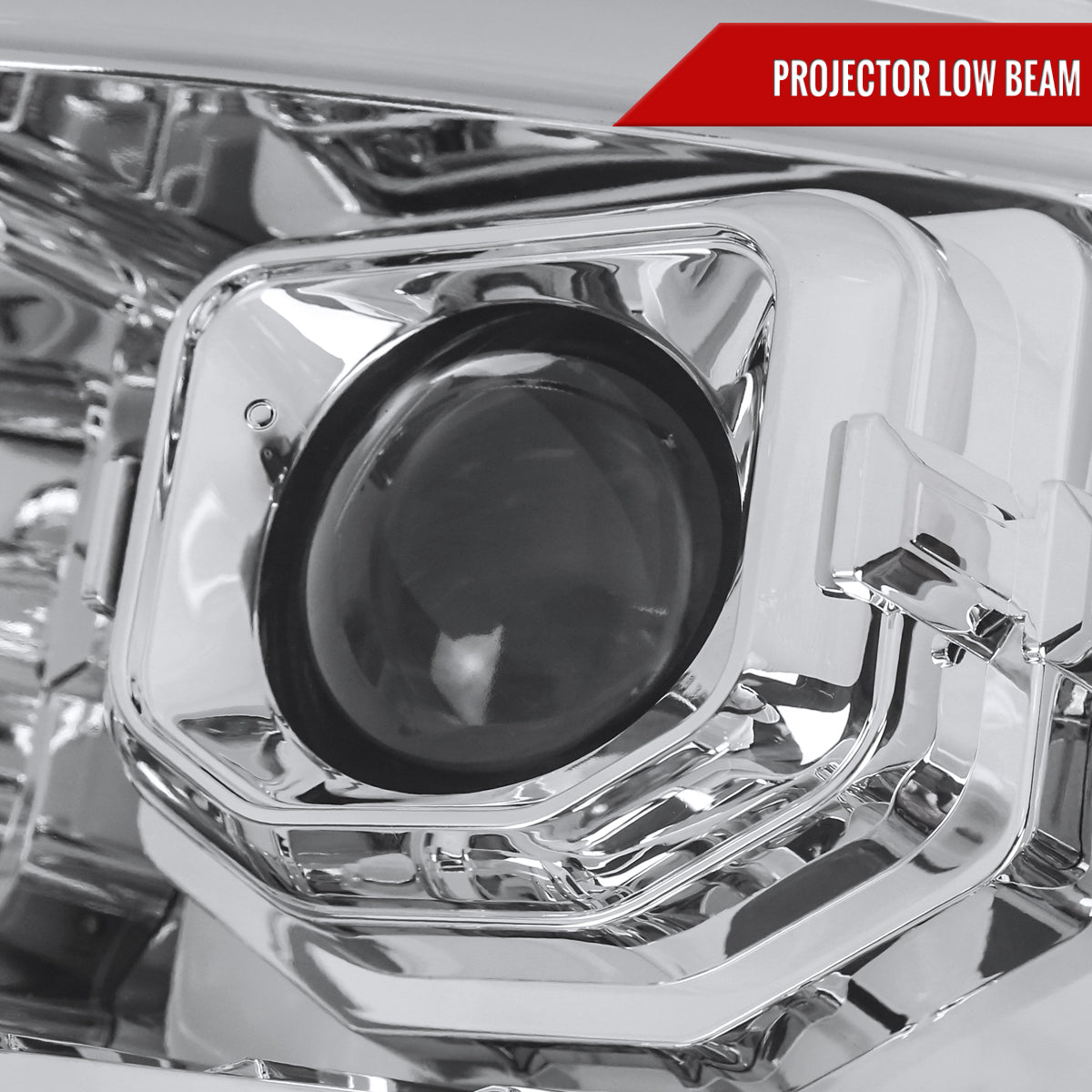 2011-2016 Ford F-250 F-350 F-450 F-550 Switchback Sequential LED C-Bar Projector Headlights (Chrome Housing/Clear Lens)