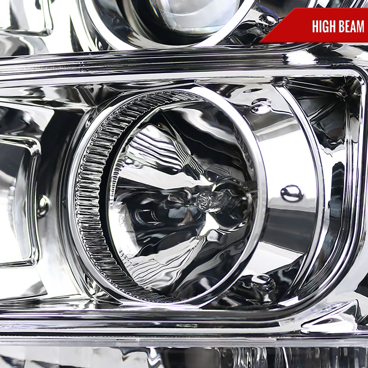 2011-2016 F-250/F-350/F-450/F-550 LED C-Bar Projector Headlights (Chrome Housing/Clear Lens)