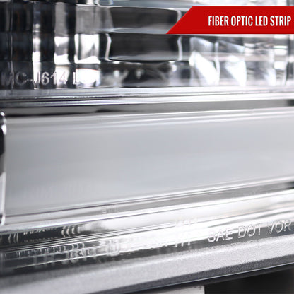 2011-2016 F-250/F-350/F-450/F-550 LED C-Bar Projector Headlights (Chrome Housing/Clear Lens)