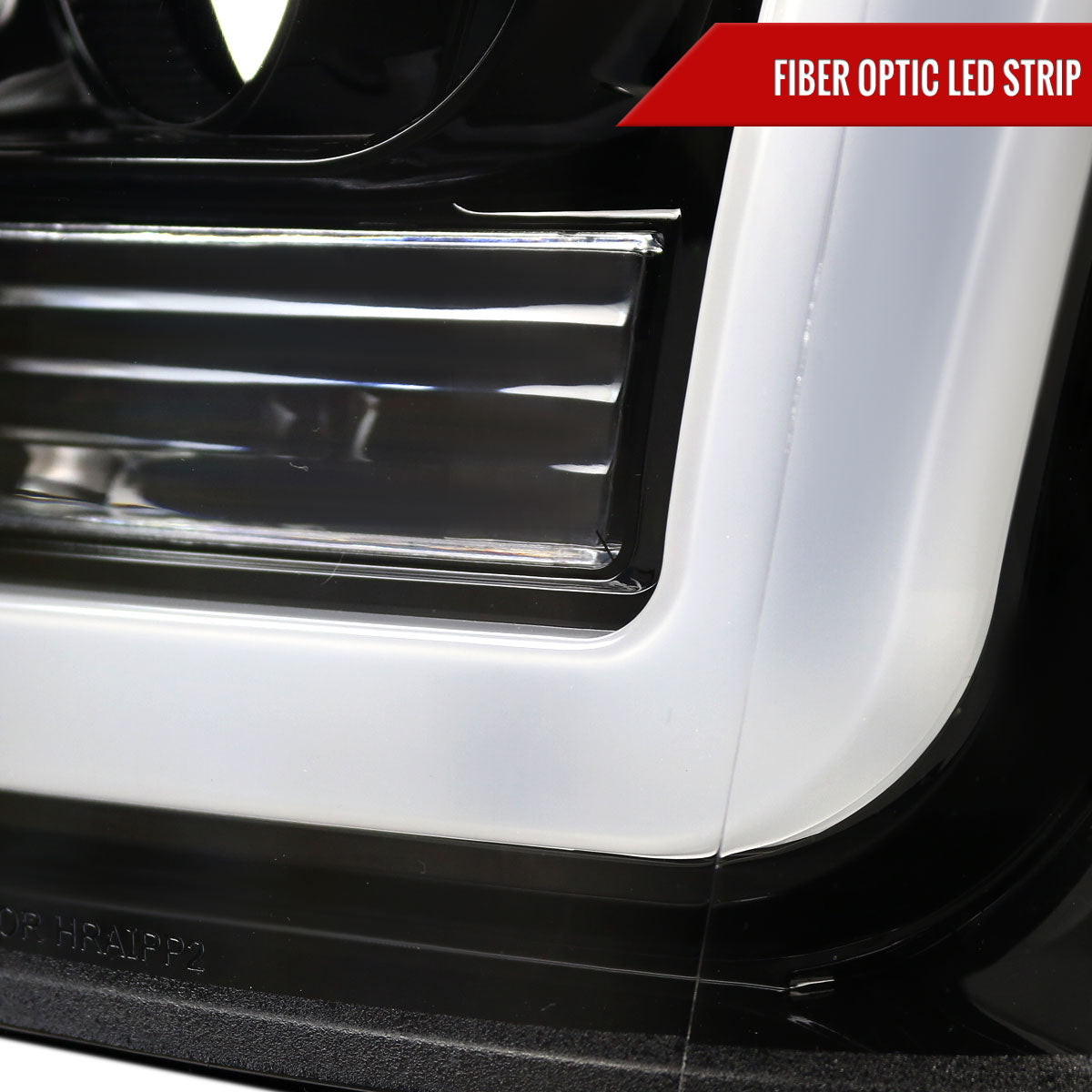 2011-2016 F-250/F-350/F-450/F-550 LED C-Bar Projector Headlights (Jet Black Housing/Clear Lens)