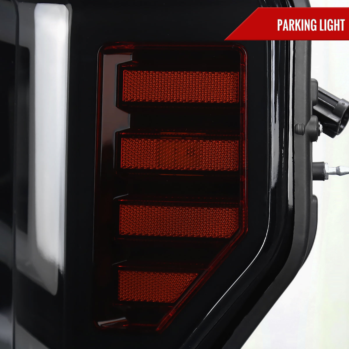 2017-2019 Ford F-250 F-350 F-450 F-550 LED C-Bar Projector Headlights w/ Switchback Sequential Turn Signals (Glossy Black Housing/Smoked Lens)