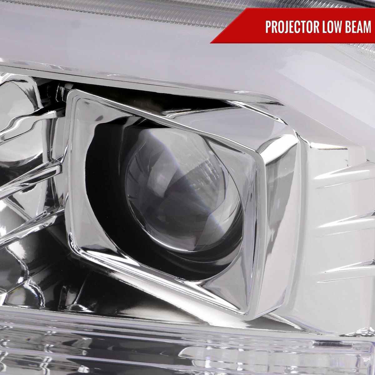 1999-2004 Ford F-250/F-350/F-450/F-550 /2000-2004 Ford Excursion LED Bar Projector Headlights (Chrome Housing/Clear Lens)