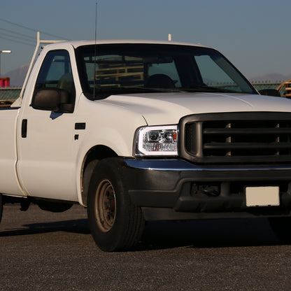 1999-2004 Ford F-250/F-350/F-450/F-550 /2000-2004 Ford Excursion LED Bar Projector Headlights (Chrome Housing/Clear Lens)