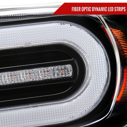 2007-2014 Toyota FJ Cruiser Switchback Sequential Turn Signal Animated LED Bar Projector Headlights (Matte Black Housing/Clear Lens)