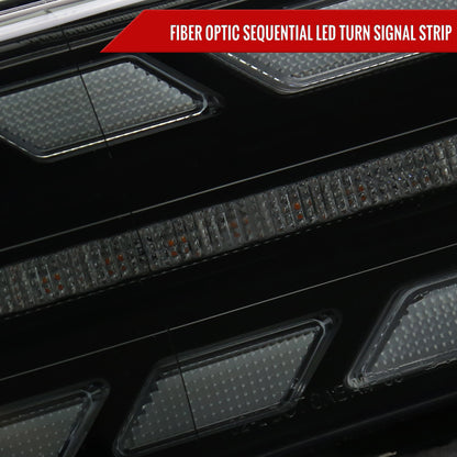 2007-2014 Toyota FJ Cruiser Switchback Sequential Turn Signal Animated LED Bar Projector Headlights (Matte Black Housing/Smoked Lens)