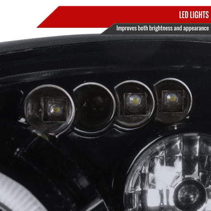 2000-2004 Ford Focus Dual Halo Projector Headlights (Glossy Black Housing/Smoked Lens)