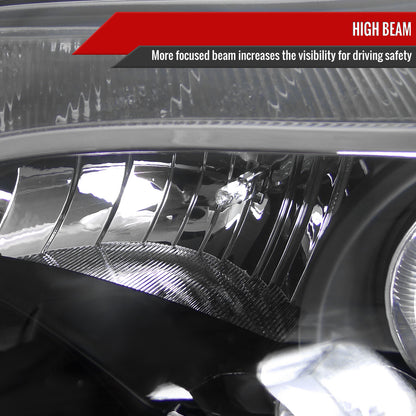 2012-2014 Ford Focus Halo Projector Headlights w/ LED Light Strip (Matte Black Housing/Clear Lens)