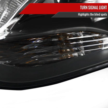 2012-2014 Ford Focus Halo Projector Headlights w/ LED Light Strip (Matte Black Housing/Clear Lens)