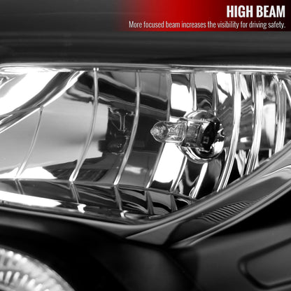 2012-2014 Ford Focus LED Bar Projector Headlights w/ LED Turn Signal Lights (Matte Black Housing/Clear Lens)