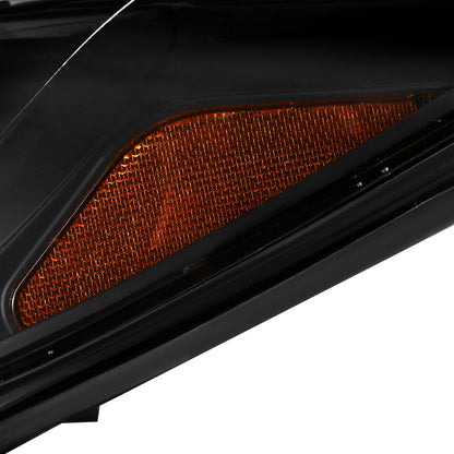 2012-2014 Ford Focus LED Bar Projector Headlights w/ LED Turn Signal Lights (Matte Black Housing/Clear Lens)