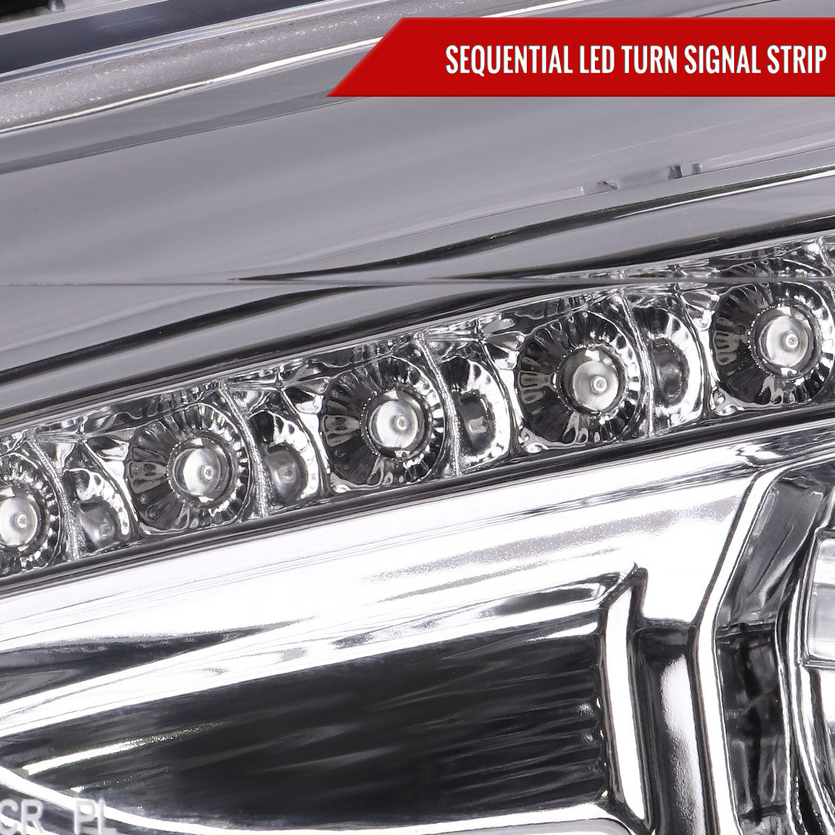 2015-2018 Ford Focus LED Sequential Signal Projector Headlights (Chrome Housing/Clear Lens)