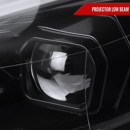2015-2018 Ford Focus LED Sequential Signal Projector Headlights (Jet Black Housing/Clear Lens)