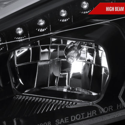 2015-2018 Ford Focus LED Sequential Signal Projector Headlights (Jet Black Housing/Clear Lens)