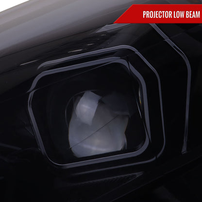 2015-2018 Ford Focus LED Sequential Signal Projector Headlights (Glossy Black Housing/Smoked Lens)