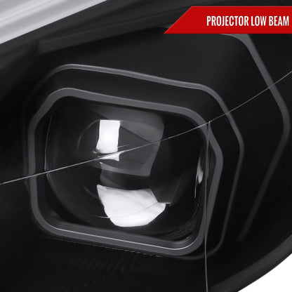 2015-2018 Ford Focus LED Sequential Signal Projector Headlights (Matte Black Housing/Clear Lens)