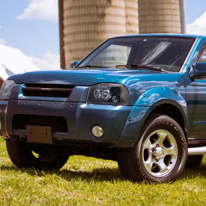 2001-2004 Nissan Frontier Dual Halo Projector Headlights (Glossy Black Housing/Smoked Lens)