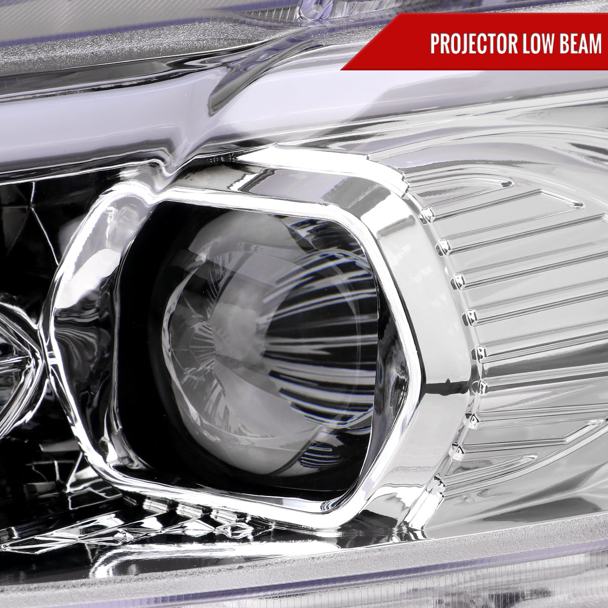 2013-2016 Ford Fusion Switchback Sequential Turn Signal Projector Headlights (Chrome Housing/Clear Lens)
