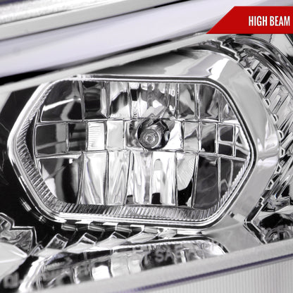 2013-2016 Ford Fusion Switchback Sequential Turn Signal Projector Headlights (Chrome Housing/Clear Lens)