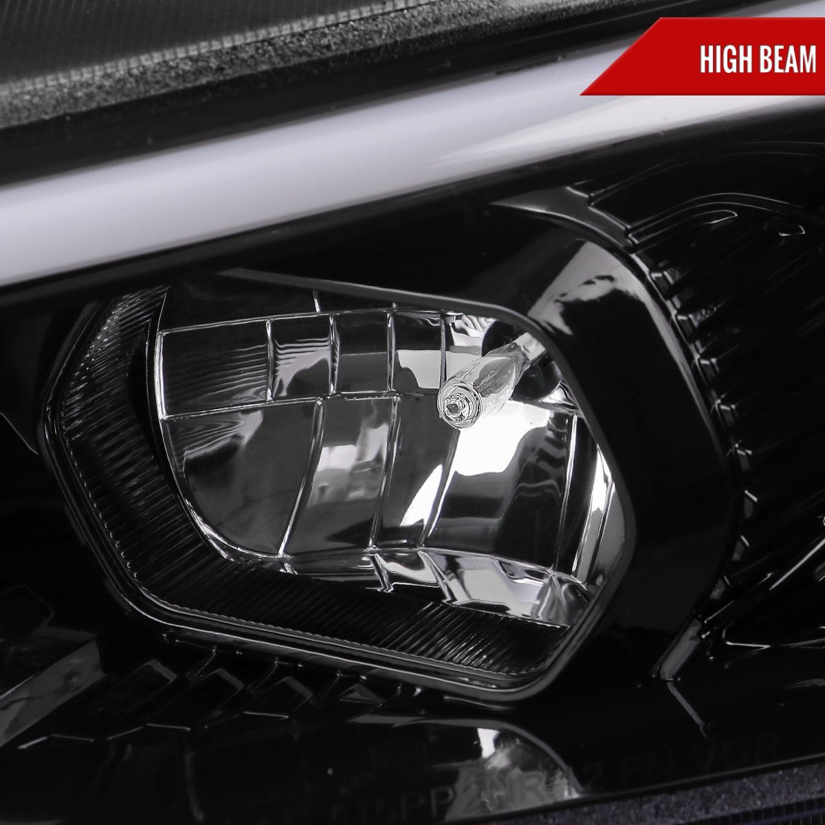 2013-2016 Ford Fusion Switchback Sequential Turn Signal Projector Headlights (Glossy Black Housing/Clear Lens)