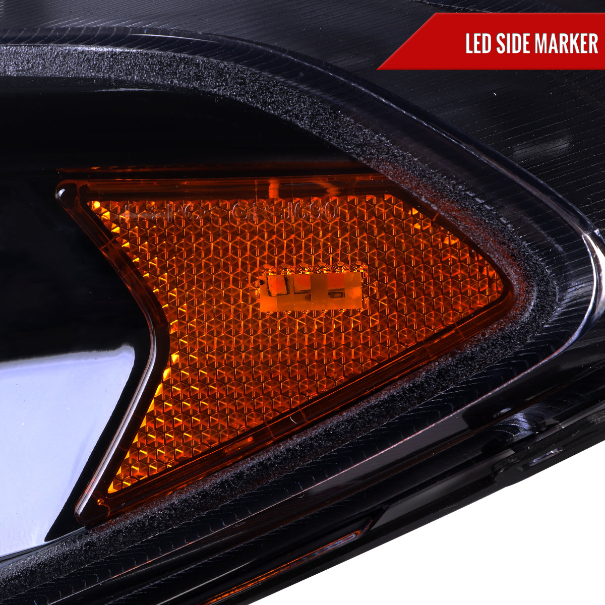 2013-2016 Ford Fusion Switchback Sequential Turn Signal Projector Headlights (Glossy Black Housing/Smoked Lens)