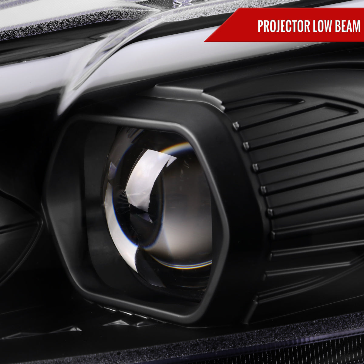 2013-2016 Ford Fusion Switchback Sequential Turn Signal Projector Headlights (Matte Black Housing/Clear Lens)