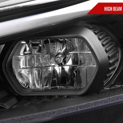 2013-2016 Ford Fusion Switchback Sequential Turn Signal Projector Headlights (Matte Black Housing/Clear Lens)