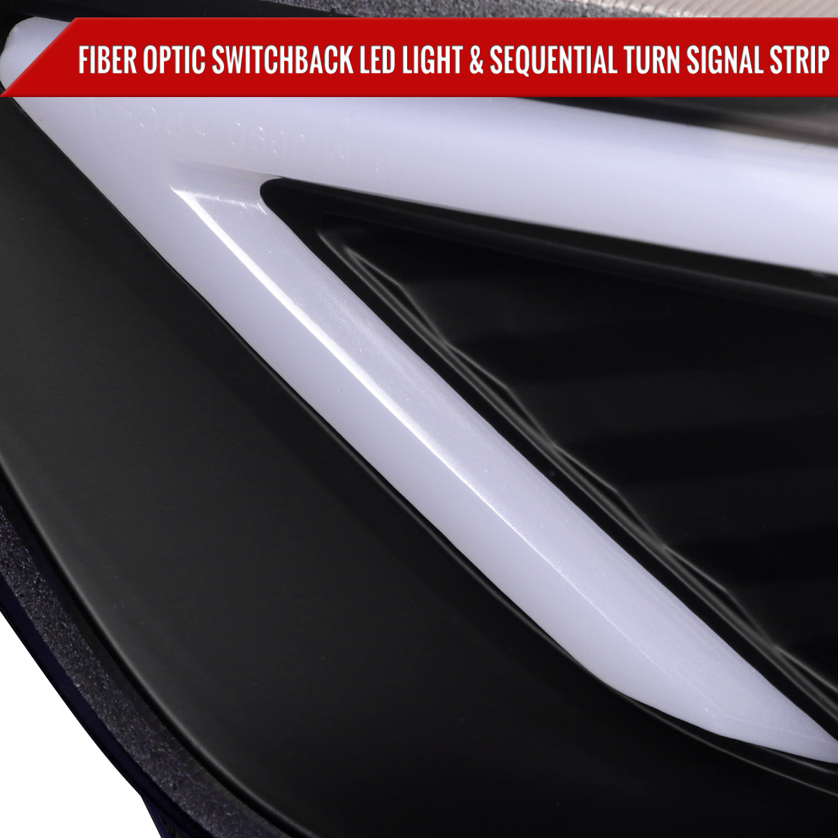 2013-2016 Ford Fusion Switchback Sequential Turn Signal Projector Headlights (Matte Black Housing/Clear Lens)