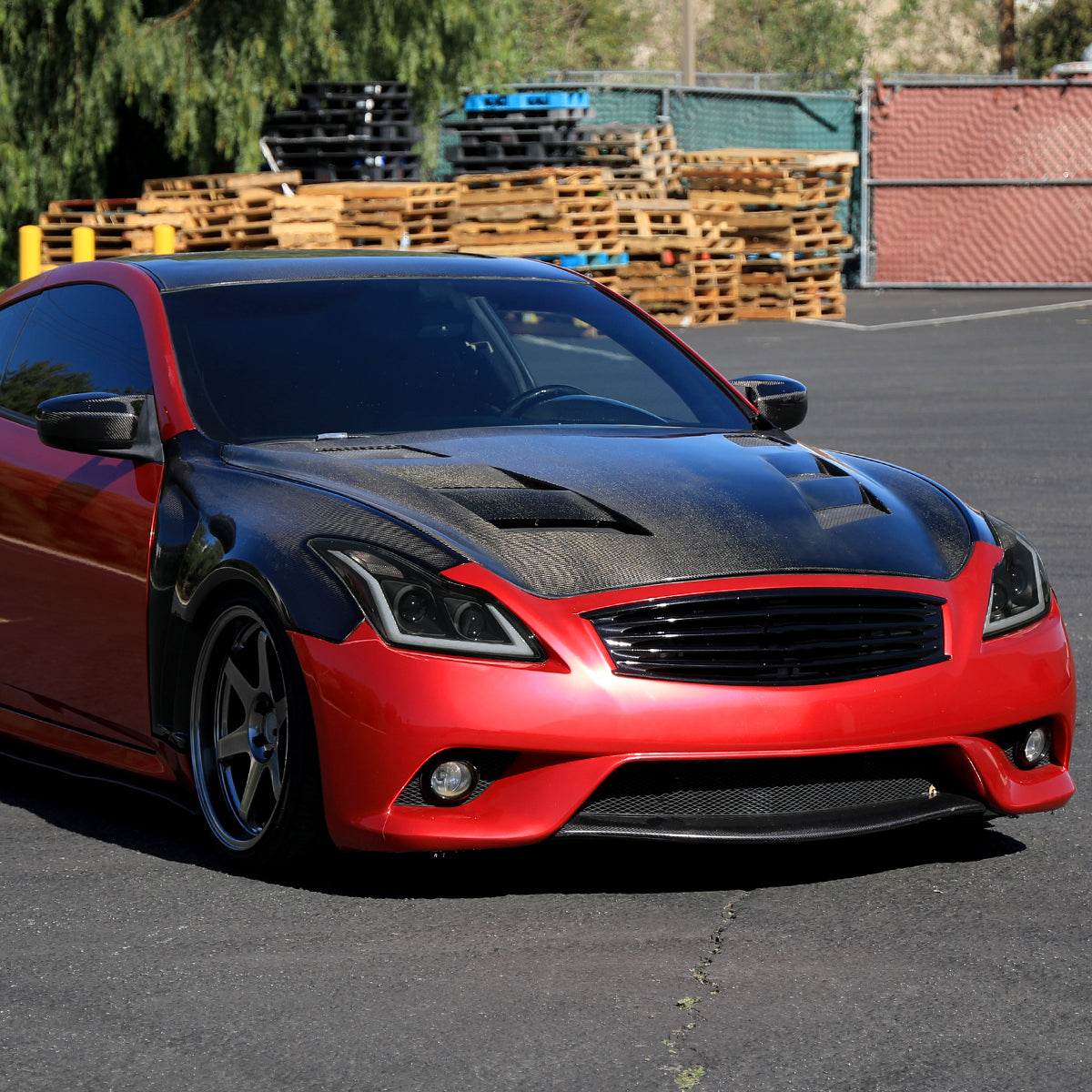 2008-2013 Infiniti G37/2014-2015 Q60 Coupe/Convertible Sequential Switchback LED Turn Signal Projector Headlights (Matte Black Housing/Smoked Lens)